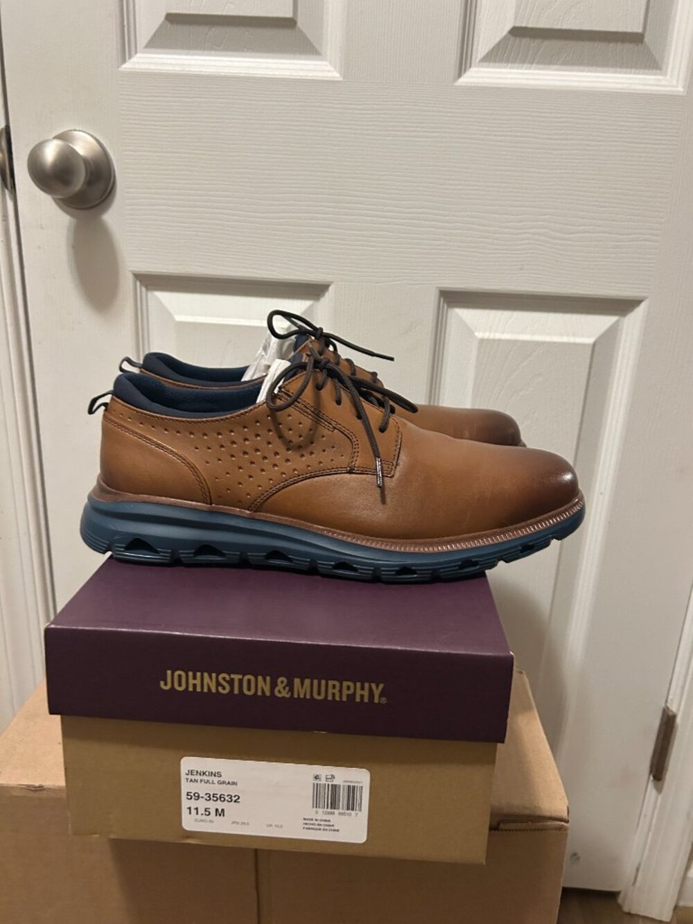 Johnson Murphy Mens Jenkins Plain Toe Oxford, 11.5 NEW - Picture 5 of 7